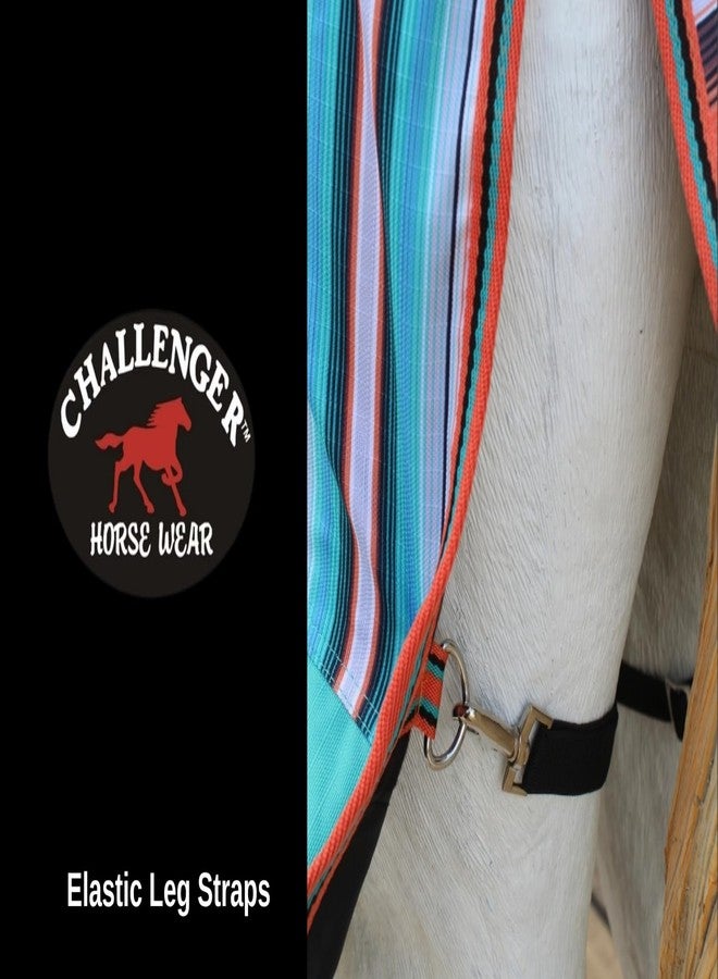 تشالنجر 74 بوصة، 1200D، غطاء بطن خفيف الوزن للخيول، ملاءة شتوية Serape 399B - Image 2